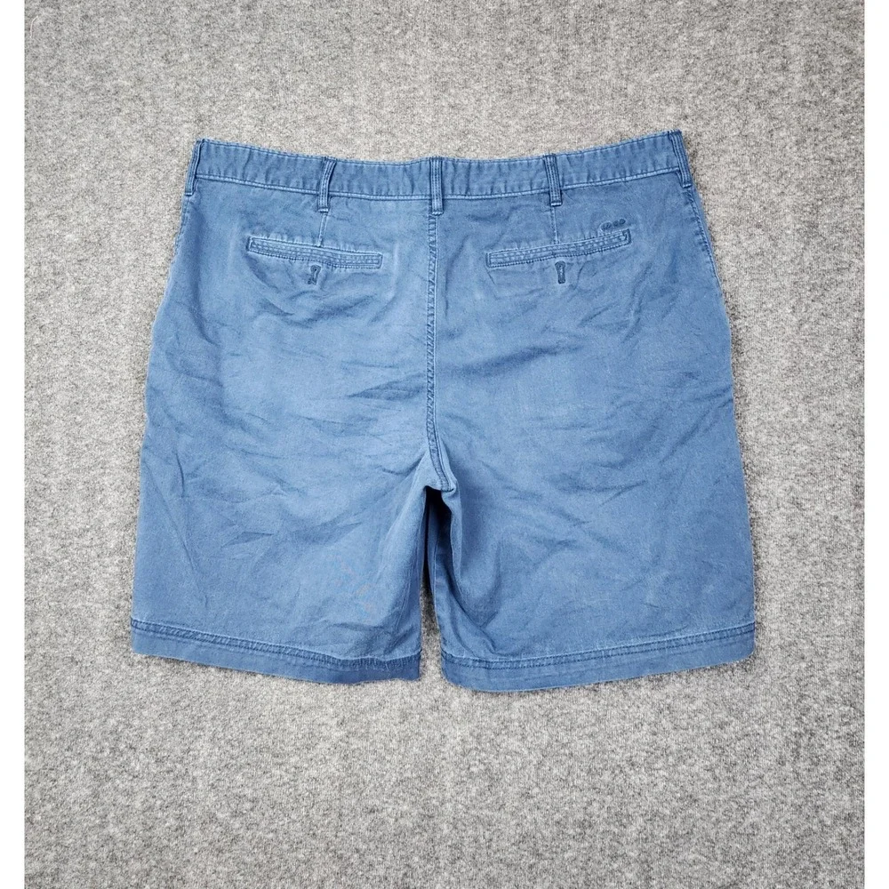 Izod Saltwater Chino Shorts Mens 40 Blue Stretch‎ Cotton Blend 9.5 Inseam
